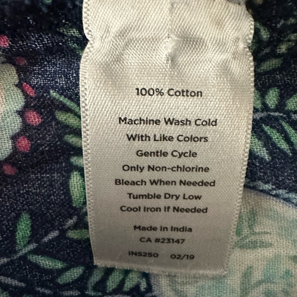 Talbots Button Down Shirt - Navy and Mint - Picture 7 of 12